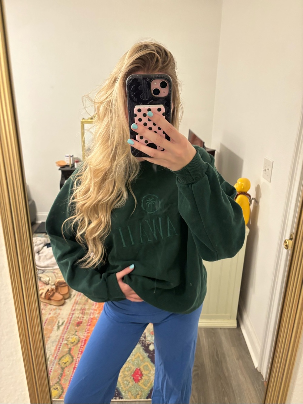 Jerzees Dark Green Pullover Sweatshirt